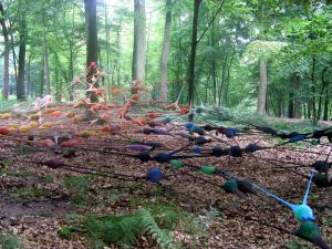  Irene anton. Net 2, 2007 recycled tights and balloons. Bois de silly, Belgium . www.irene-anton-design.de