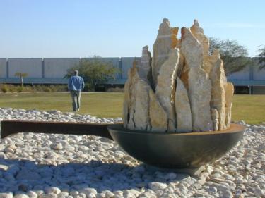 "Soucepan", Israel 2004. Stone, concrete, iron, 280 X 450 X 240 cm.